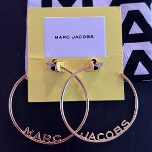 Marc Jacobs “The Monogram” Oversized Metal Hoops Earrings